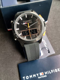 Tommy Hilfiger Men’s Analog Digital Silicone Strap Black Dial 46mm Watch 1791763