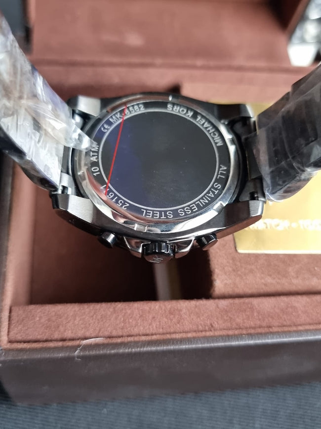 Men's Michael Kors Gunmetal Chronograph Brecken Watch MK8582 Main Image