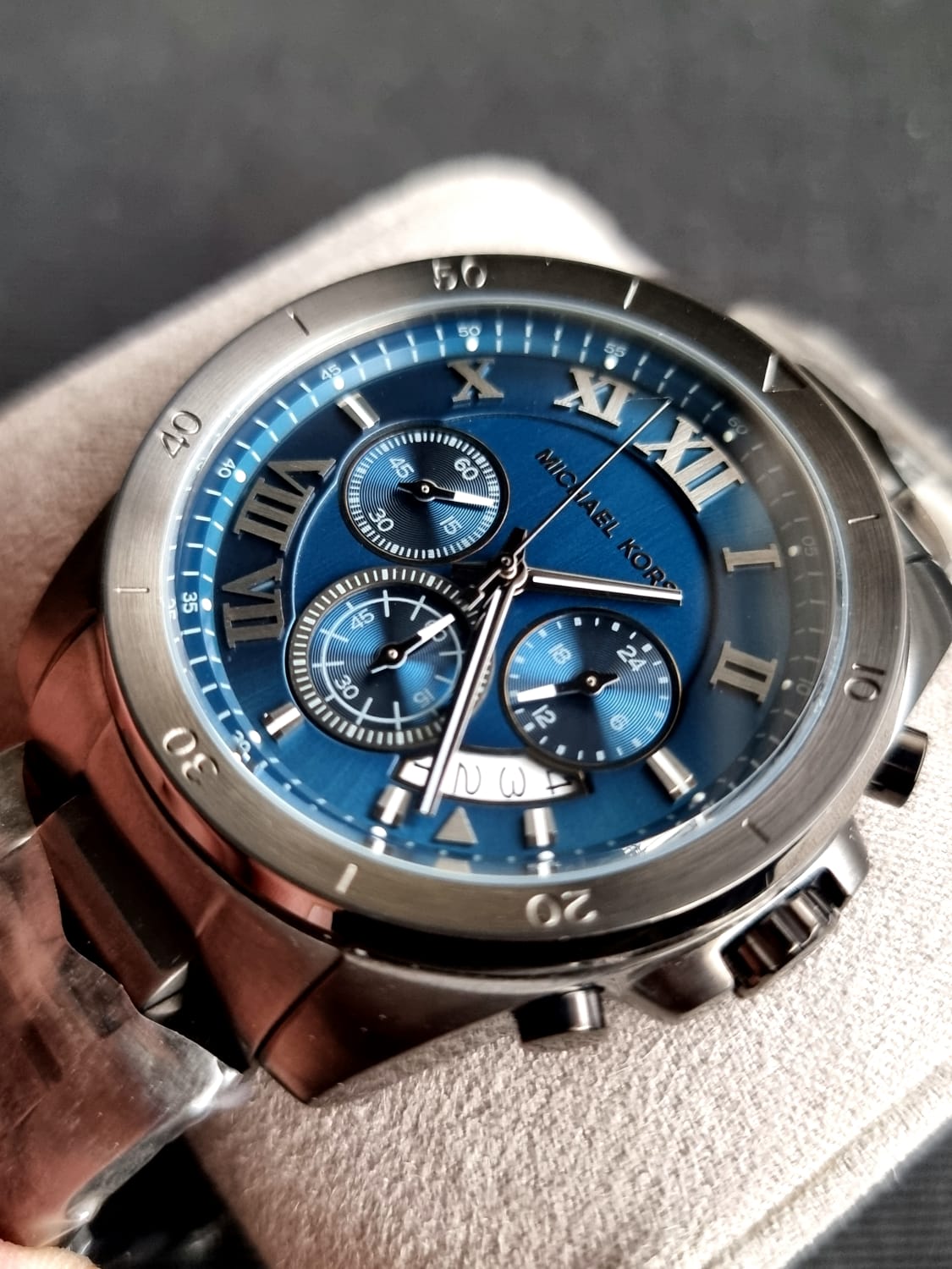 Men's Michael Kors Gunmetal Chronograph Brecken Watch MK8582
