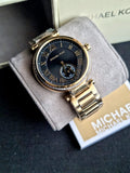 Michael Kors Women’s Quartz Gold Stainless Steel Black Dial 40mm Watch MK5989