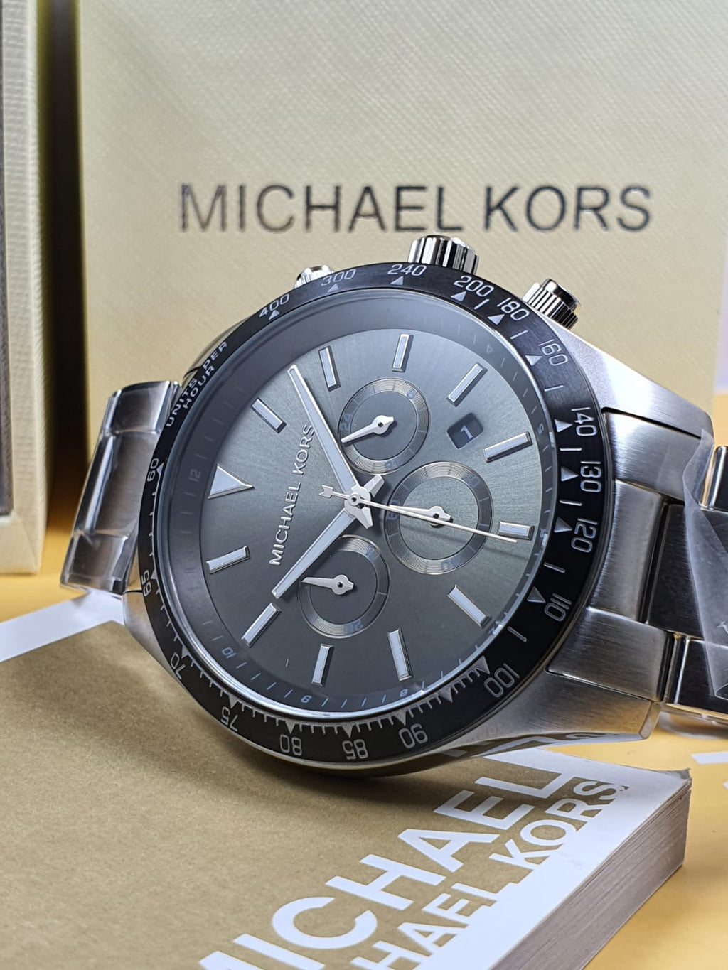 Michael Kors Men’s Quartz Stainless Steel Green Dial 45mm Watch MK8912