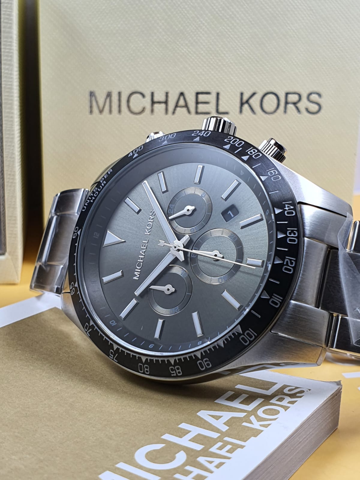 Michael Kors Men’s Quartz Stainless Steel Green Dial 45mm Watch MK8912