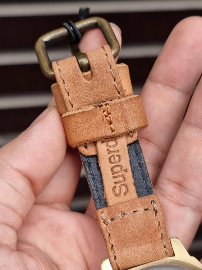 Superdry Brown Leather Brown Dial 38mm Quartz Watch  SYL117TG Main Image