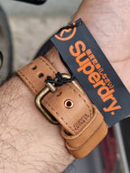 Superdry Brown Leather Brown Dial 38mm Quartz Watch  SYL117TG