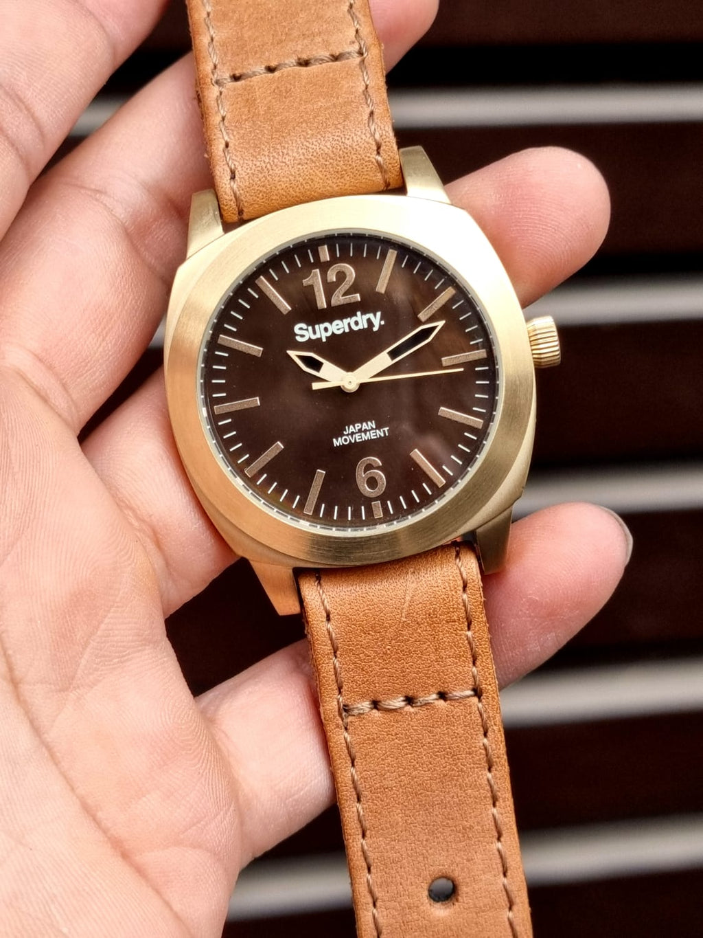 Superdry Brown Leather Brown Dial 38mm Quartz Watch  SYL117TG