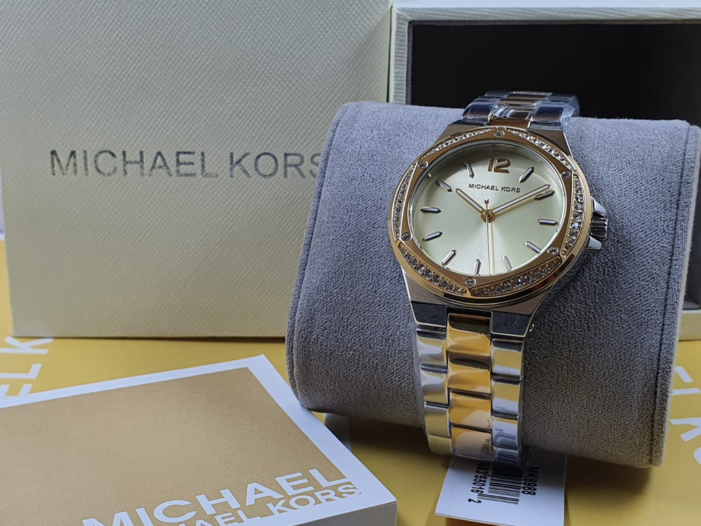 Michael Kors Lennox Analog Gold Dial Women's Watch-MK6988