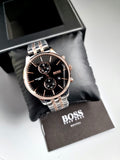 Hugo Boss Men’s Chronograph Stainless Steel Black Dial 42mm Watch 1513840