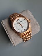 Superdry SYL124RGM-Women's Watch Analogue Quartz White Dial Steel Bracelet-Pink
