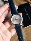 FRENCH CONNECTION WHITE DIAL LEATHER STRAP FC1212U