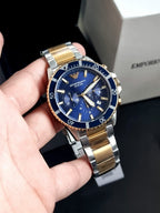 Emporio Armani Diver Blue/Gold toned steel 43 mm AR11362