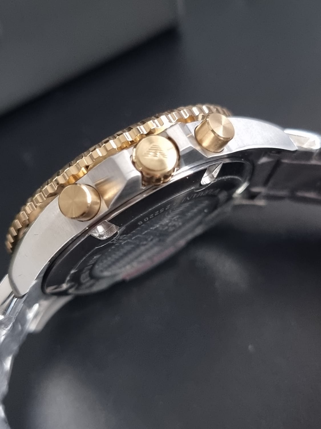 Emporio Armani Diver Blue/Gold toned steel 43 mm AR11362
