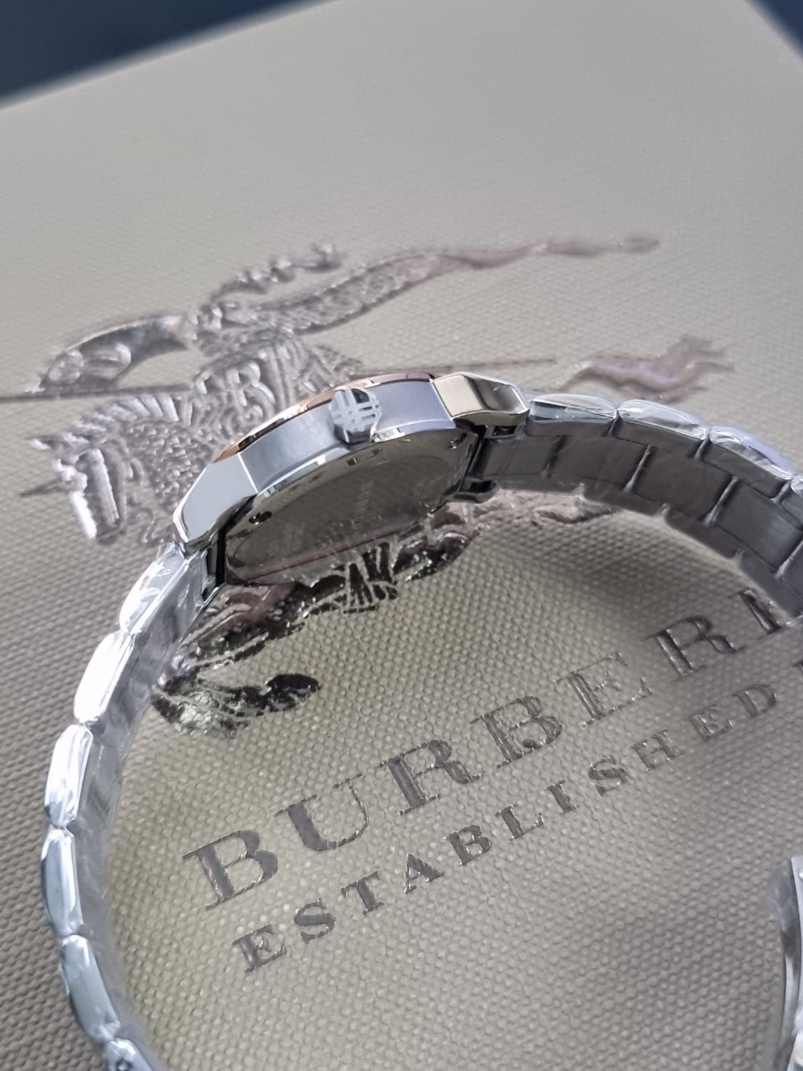 BURBERRY Heritage Grey Dial Two-tone Stainless Steel Ladies Watch BU9214
