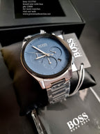 Hugo Boss Men’s Chronograph Quartz Stainless Steel Blue Dial 44mm Watch 1513763