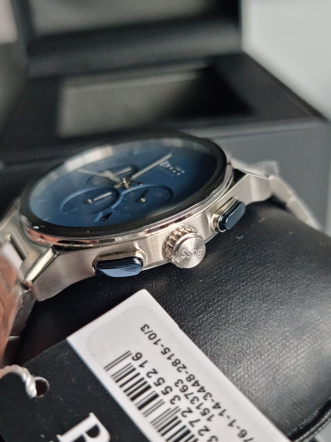 Hugo Boss Men’s Chronograph Quartz Stainless Steel Blue Dial 44mm Watch 1513763