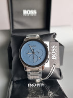 Hugo Boss Men’s Chronograph Quartz Stainless Steel Blue Dial 44mm Watch 1513763