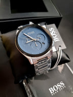 Hugo Boss Men’s Chronograph Quartz Stainless Steel Blue Dial 44mm Watch 1513763