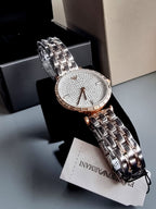 Emporio Armani Women’s Analog Stainless Steel Silver Dial 32mm Watch AR11293 s