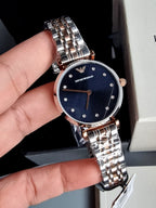 Emporio Armani Women’s Quartz Stainless Steel Silver 32mm Watch AR11092