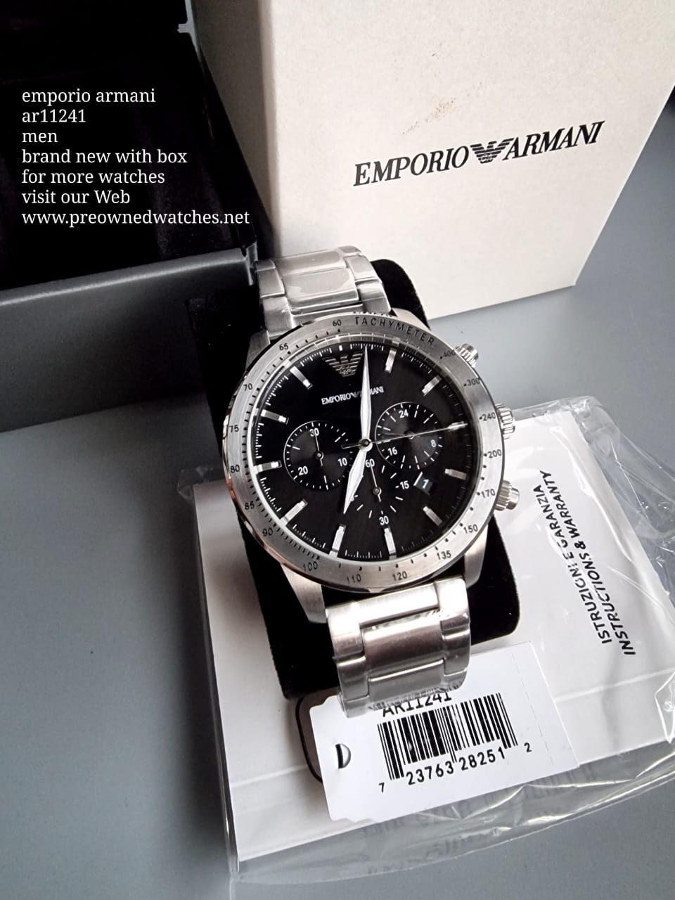 Emporio Armani Men’s Analogue Quartz Stainless Steel 43mm Watch AR11241