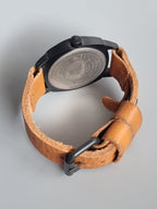 Superdry SYG103TT Men's Watch XL Analogue Quartz Leather, Brown/Black, SYG103TT