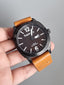 Superdry SYG103TT Men's Watch XL Analogue Quartz Leather, Brown/Black, SYG103TT