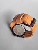 Superdry SYG103TT Men's Watch XL Analogue Quartz Leather, Brown/Black, SYG103TT
