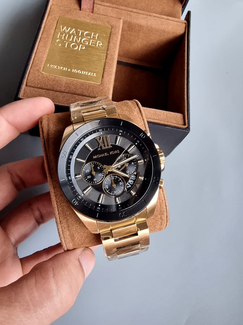 MICHAEL KORS Brecken Chronograph Quartz Crystal Black Dial Men's Watch MK8848