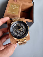 MICHAEL KORS Brecken Chronograph Quartz Crystal Black Dial Men's Watch MK8848