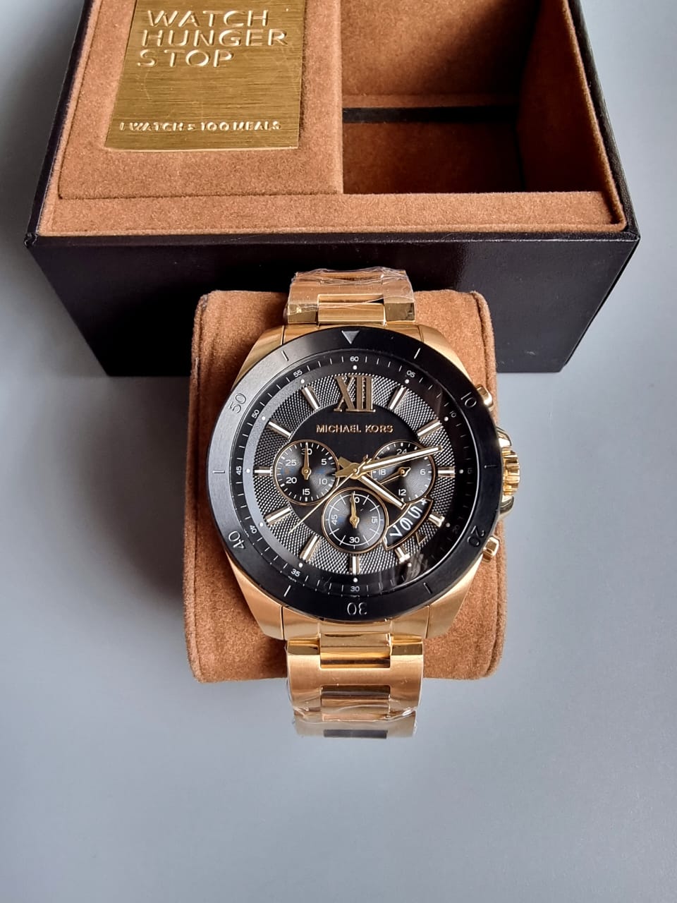 MICHAEL KORS Brecken Chronograph Quartz Crystal Black Dial Men's Watch MK8848