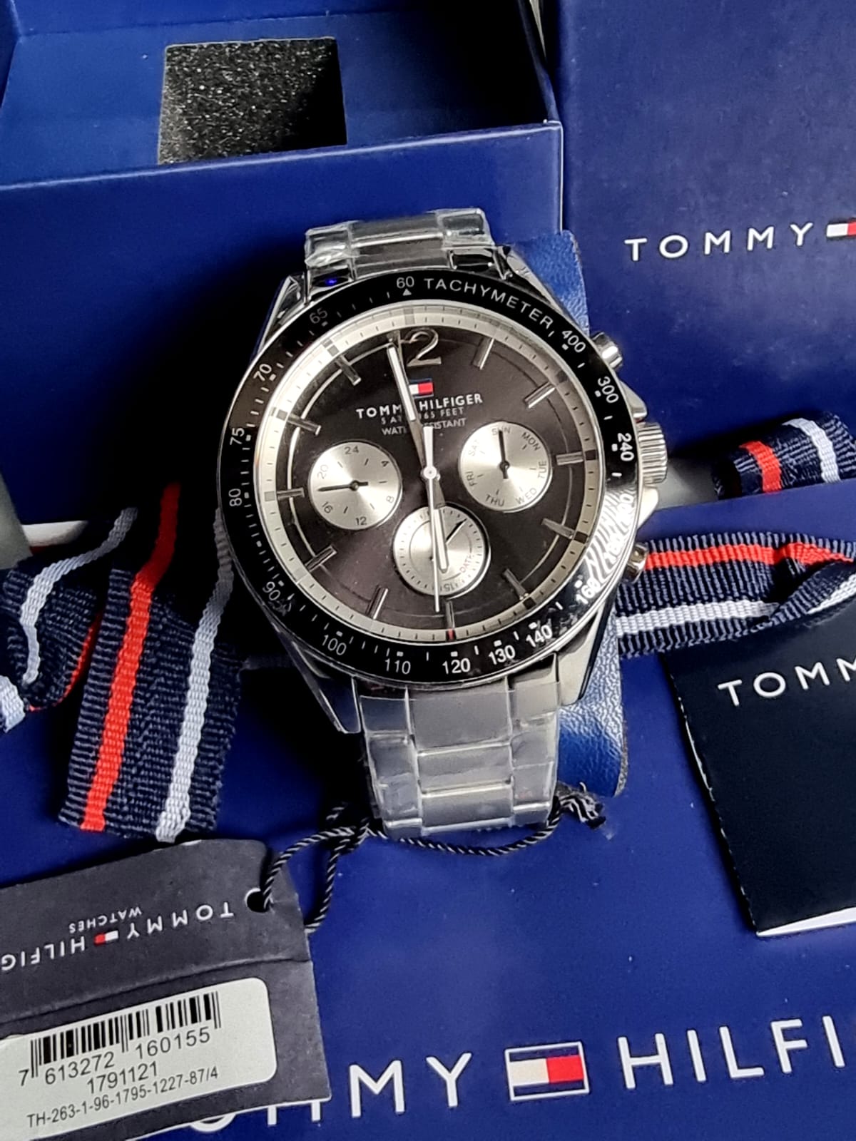 Tommy Hilfiger Men’s Quartz Stainless Steel Black Dial 46mm Watch 1791120