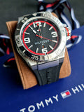 Tommy Hilfiger Men's 1791064 Stainless Steel Watch with Black Silicone Band