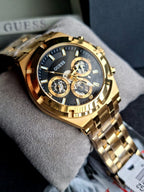 Guess Men’s Quartz Stainless Steel Black Dial 44mm Watch GW0260G2