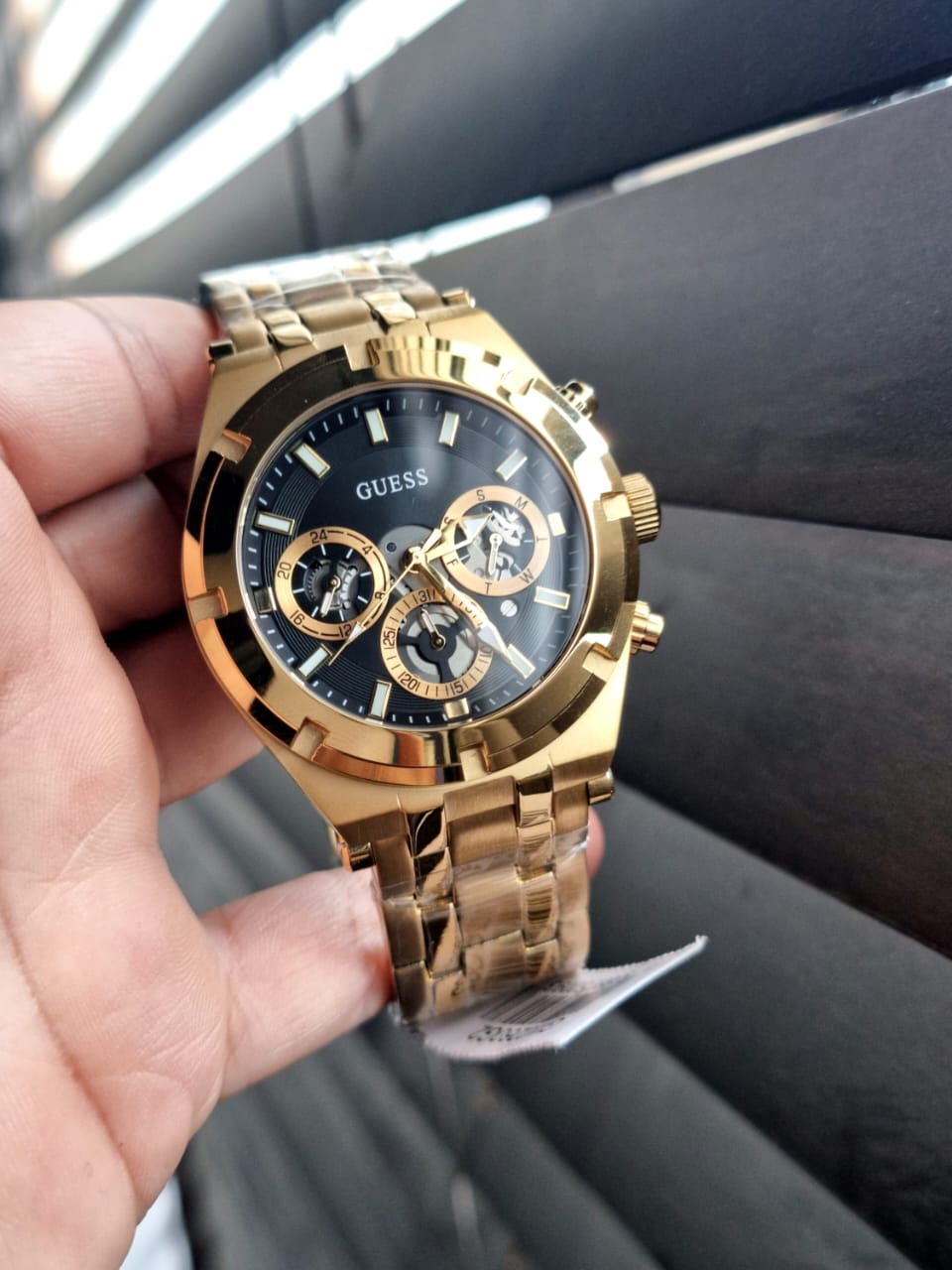 Guess Men’s Quartz Stainless Steel Black Dial 44mm Watch GW0260G2