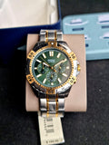 Fossil Men’s Chronograph Quartz Stainless Steel Green Dial 44mm Watch FS5622