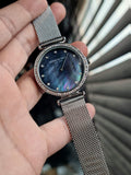 Kenneth Cole Reaction Silver mesh Chain Mother Of Pearl Dial