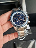 Hugo Boss Two-Tone Steel Blue Dial Men's Chronograph Watch - 1513937