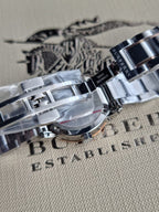 BURBERRY Heritage Grey Dial Two-tone Stainless Steel Ladies Watch BU9214