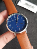 French Connection Men's Quartz Metal and Leather Watch FC1258TU