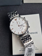 Emporio Armani AR1933 Silver Stainless Steel Chronograph Men's Watch