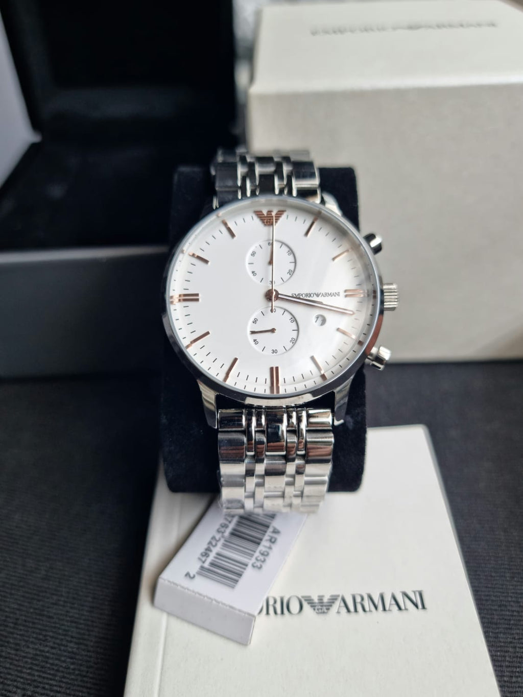 Emporio Armani AR1933 Silver Stainless Steel Chronograph Men's Watch