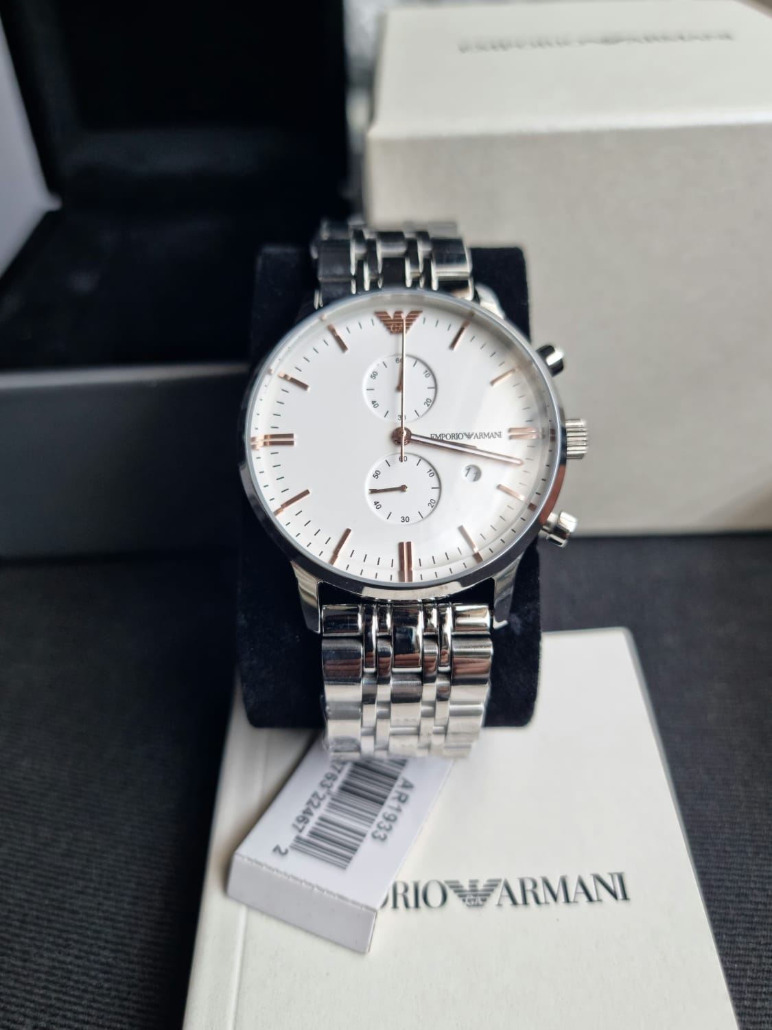 Emporio Armani AR1933 Silver Stainless Steel Chronograph Men's Watch