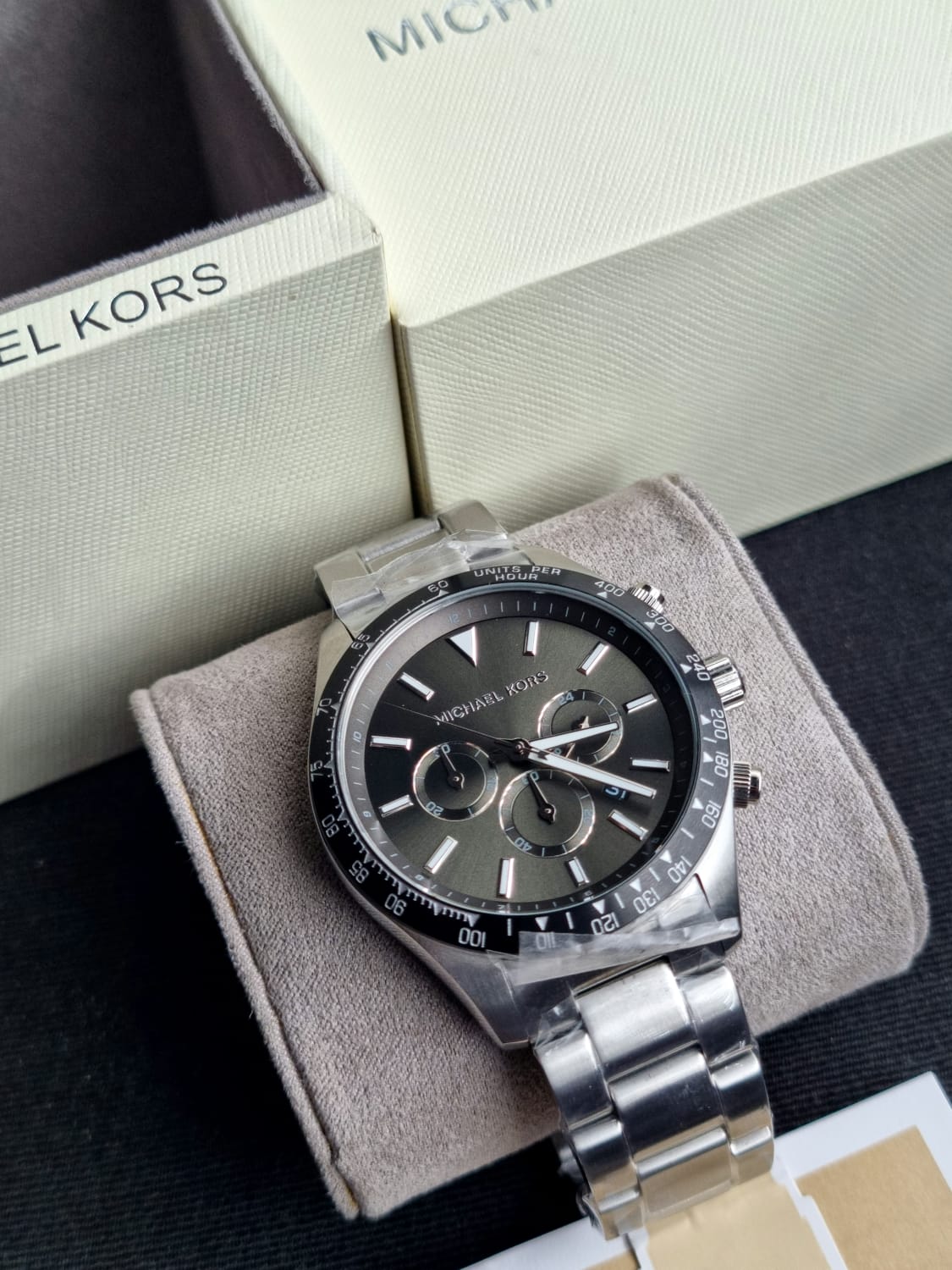 Michael Kors Men’s Quartz Stainless Steel Green Dial 45mm Watch MK8912