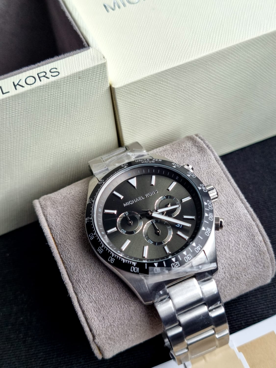 Michael Kors Men’s Quartz Stainless Steel Green Dial 45mm Watch MK8912