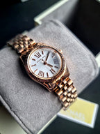 Michael Kors Women’s Quartz Stainless Steel White Dial 26mm Watch MK3230