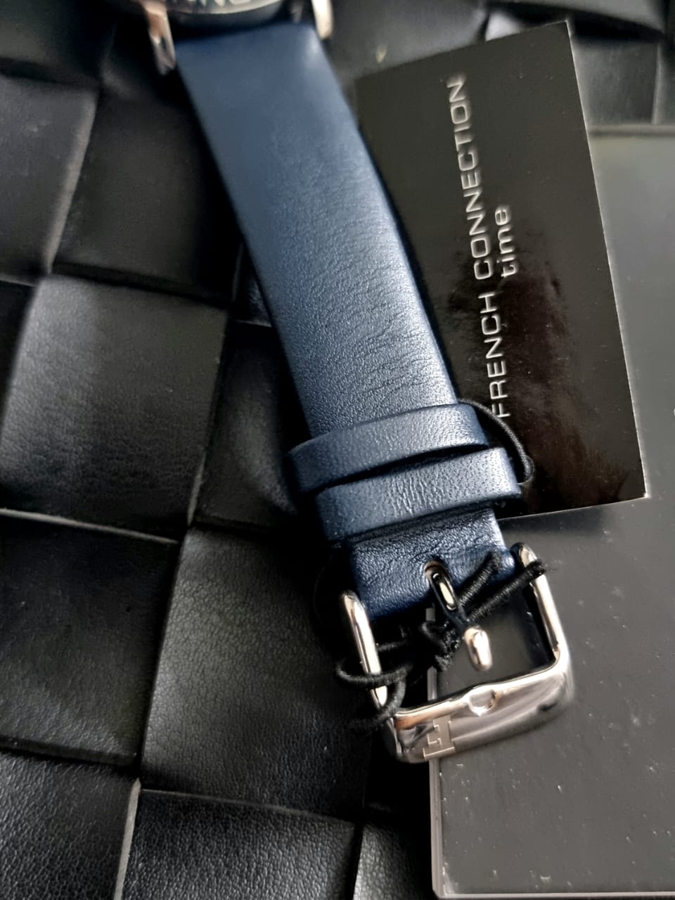 FRENCH CONNECTION WHITE DIAL LEATHER STRAP FC1212U