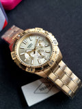 FOSSIL Garrett Chronograph Quartz Gold Dial Men's Watch FS5772