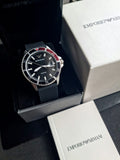 Emporio Armani Men’s Quartz Silicone Strap Black Dial 40mm Watch AR11341