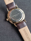 Kenneth Cole Gents White dial Golden Casing Brown Leather Strap