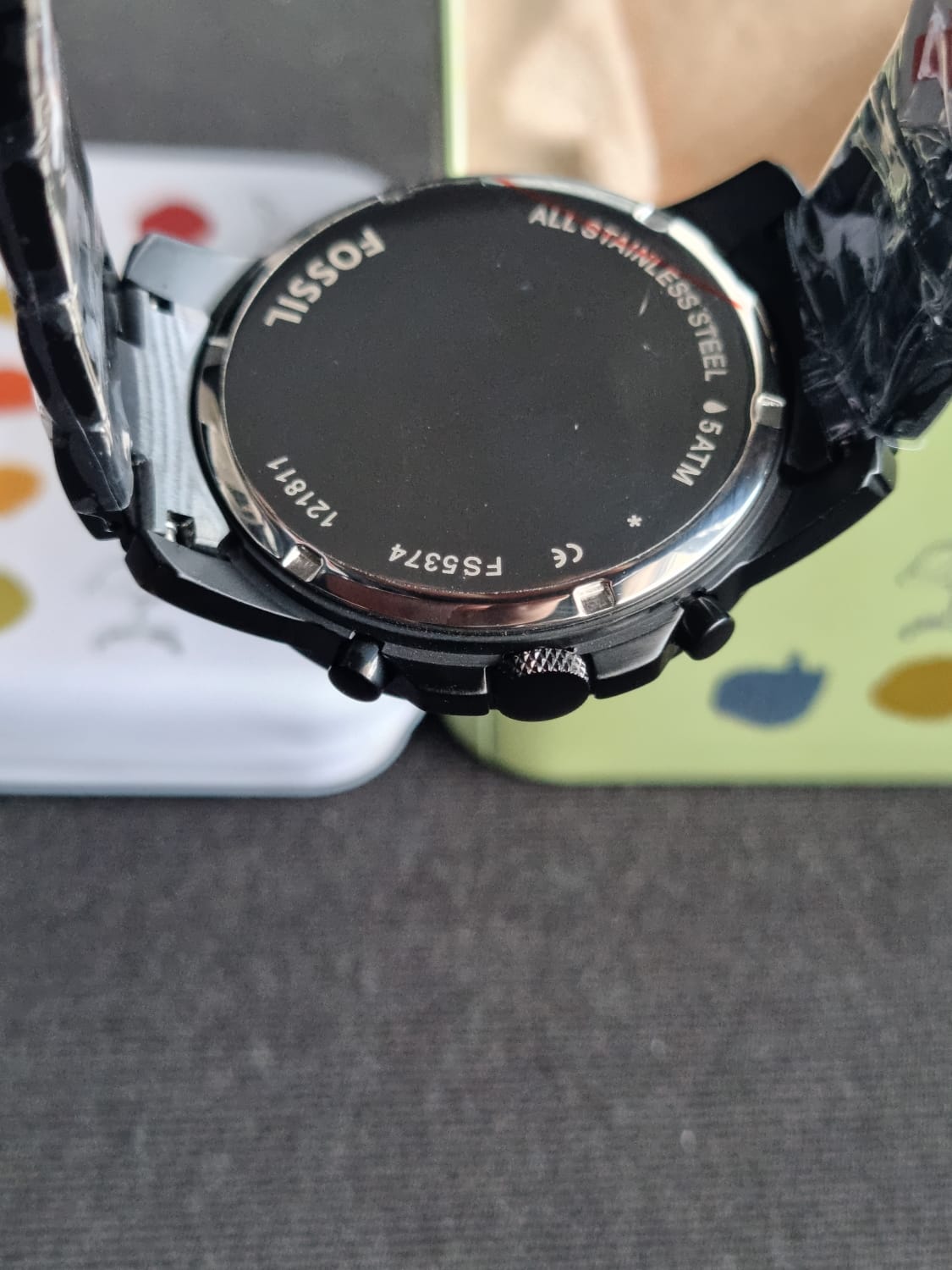 Fossil Men’s Chronograph Quartz Stainless Steel Black Dial 44mm Watch FS5374