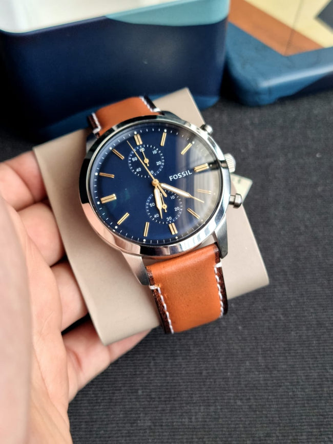 Fossil Analog Blue Dial Men's Watch - FS5279 Main Image